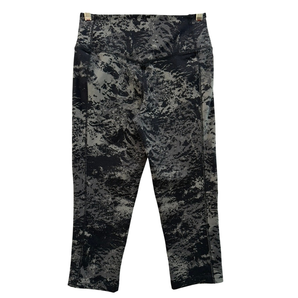 Nike Dri-FIT Womens Grey Black Abstract Print Cropped Leggings Size S Small - Picture 3 of 6